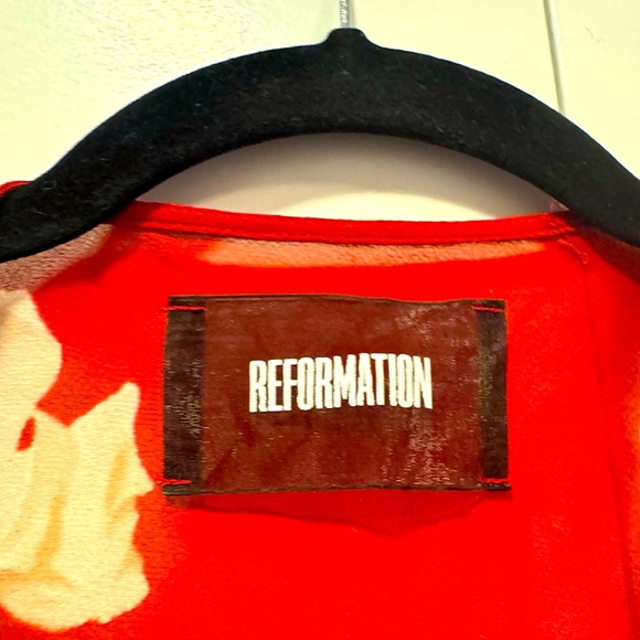 Reformation Tessa Dress in Red Floral - Size L - never worn! - Picture 6 of 6